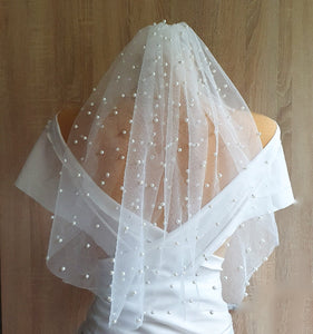 Short wedding veil, Party mini veil