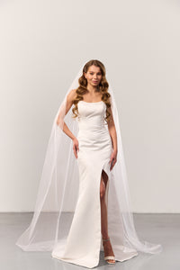 Cathedral Wedding Veil Long Plain Bridal Veil 1