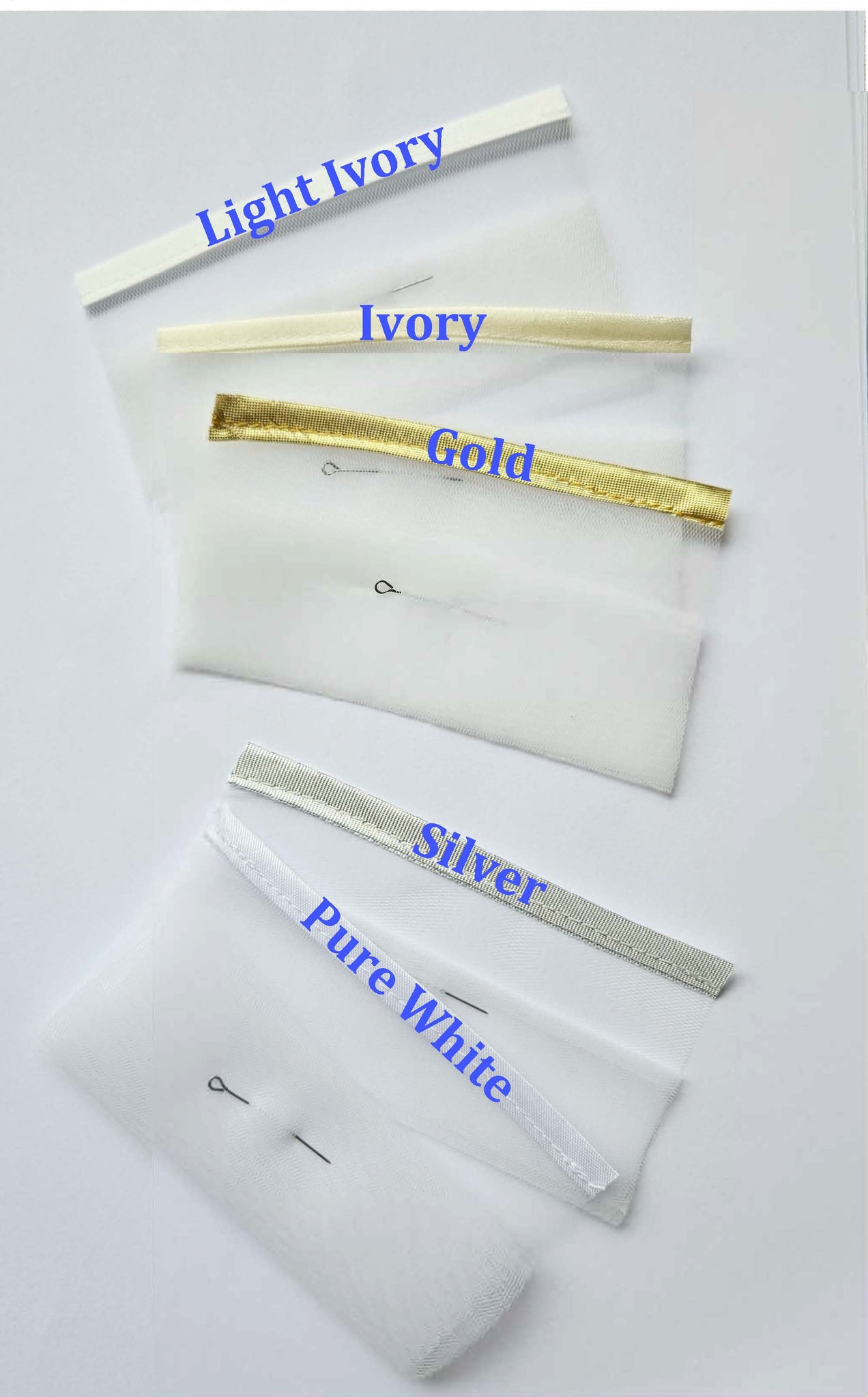 Satin trim wedding veil with blusher – elegant two-tier bridal veil