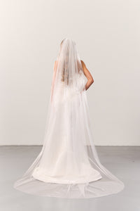Cathedral Wedding Veil – Long Plain Bridal Veil, Soft Tulle Classic Veil for Bride