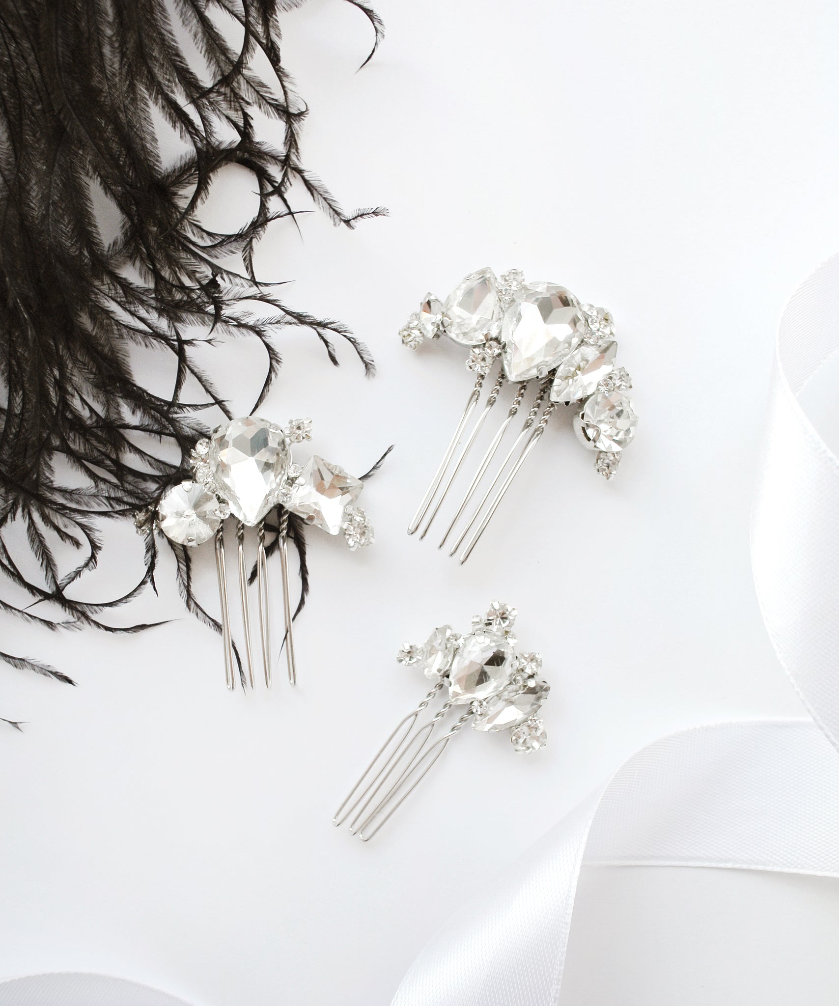 Crystal bridal hair pins