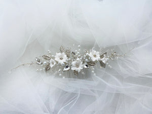 Flower bridal hair comb 1