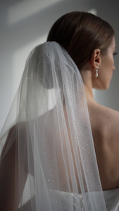 Glitter wedding veil