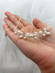 Dainty simple bridal necklace