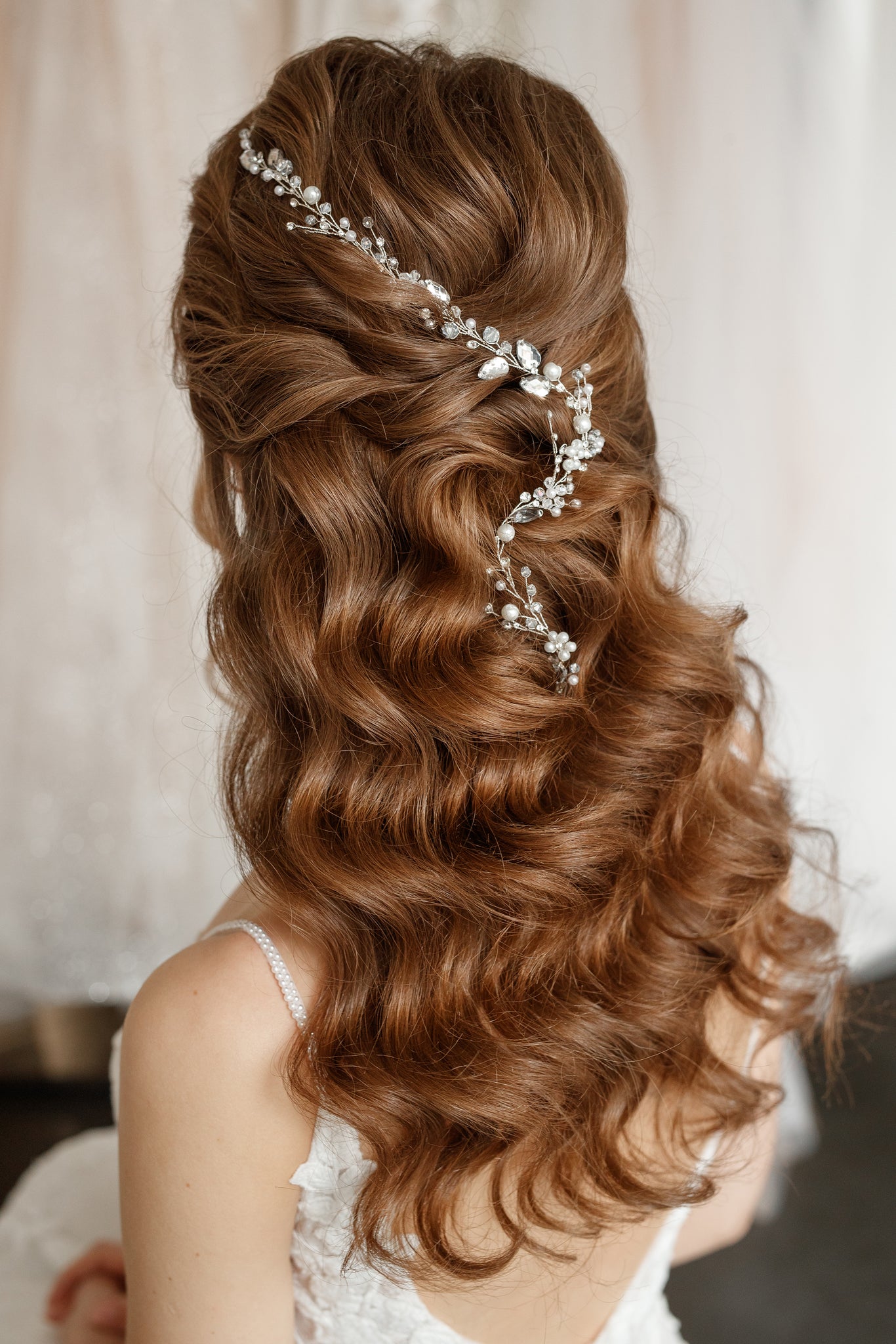 Bridal hair piece, boho wedding hair accessories