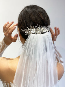 Flower bridal hair comb