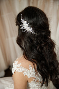 Bridal hair comb, Pearl hairpiece