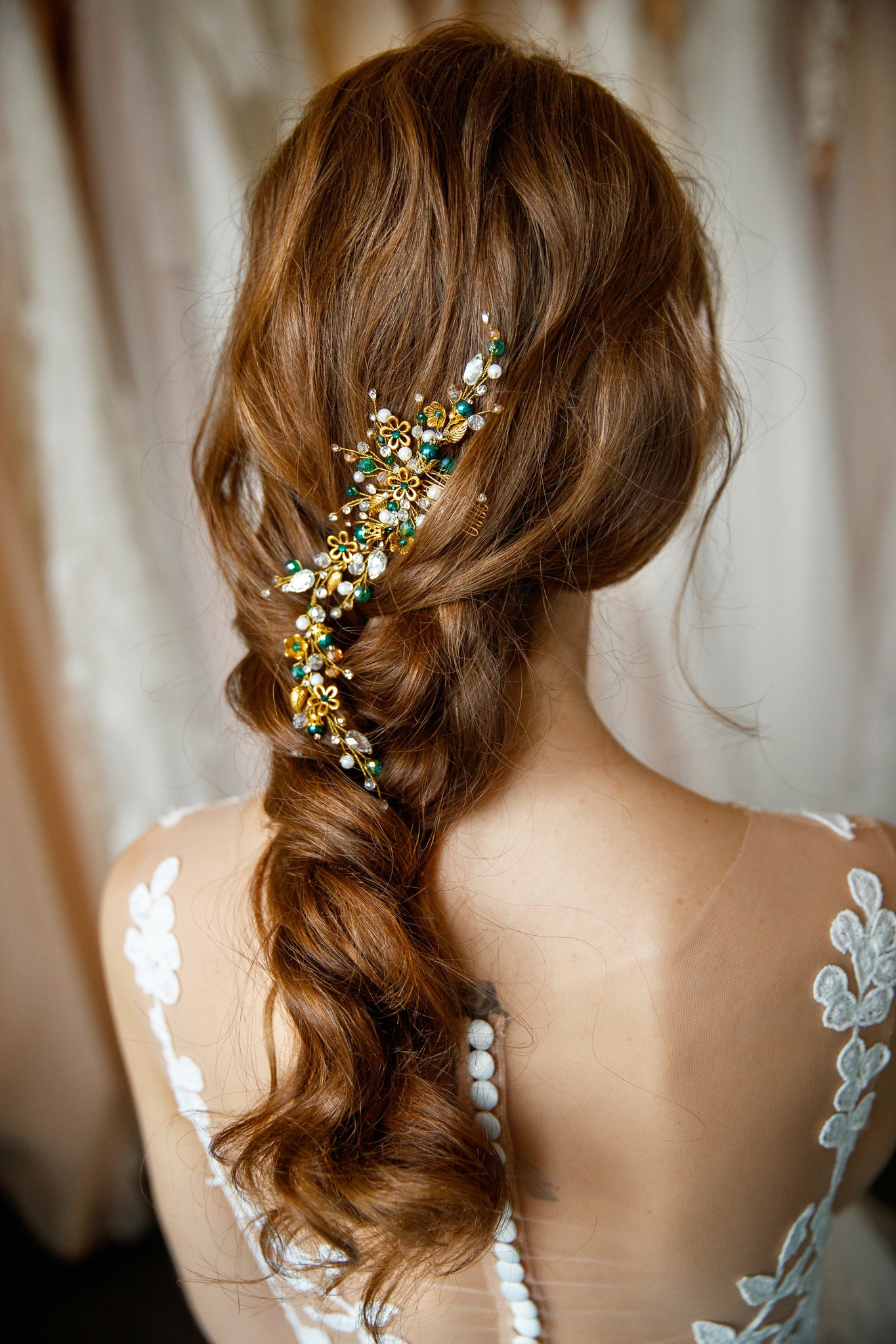 Rose gold hair comb