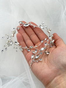 Crystal bridal hair vine