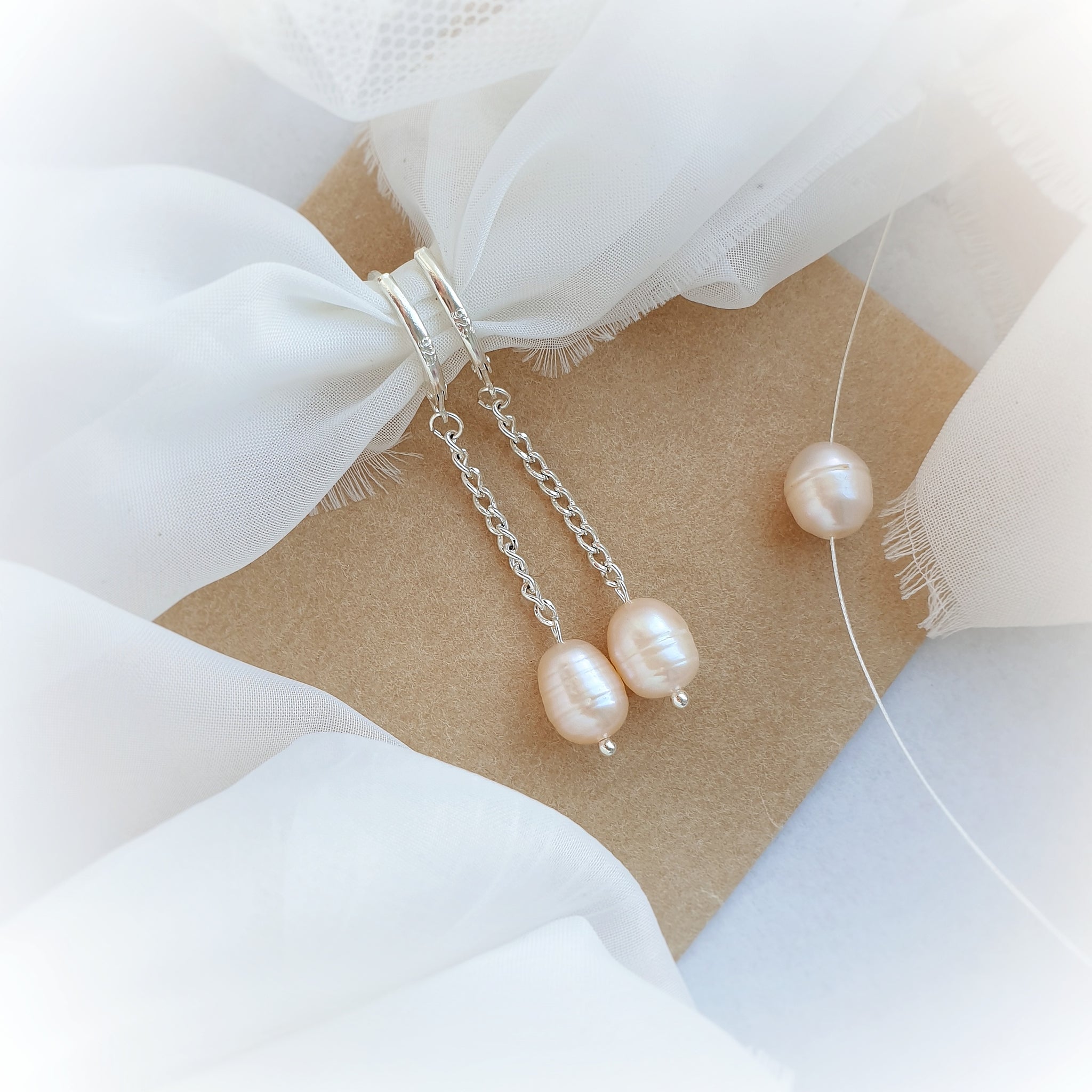 Ivory pearl bridal jewelry set