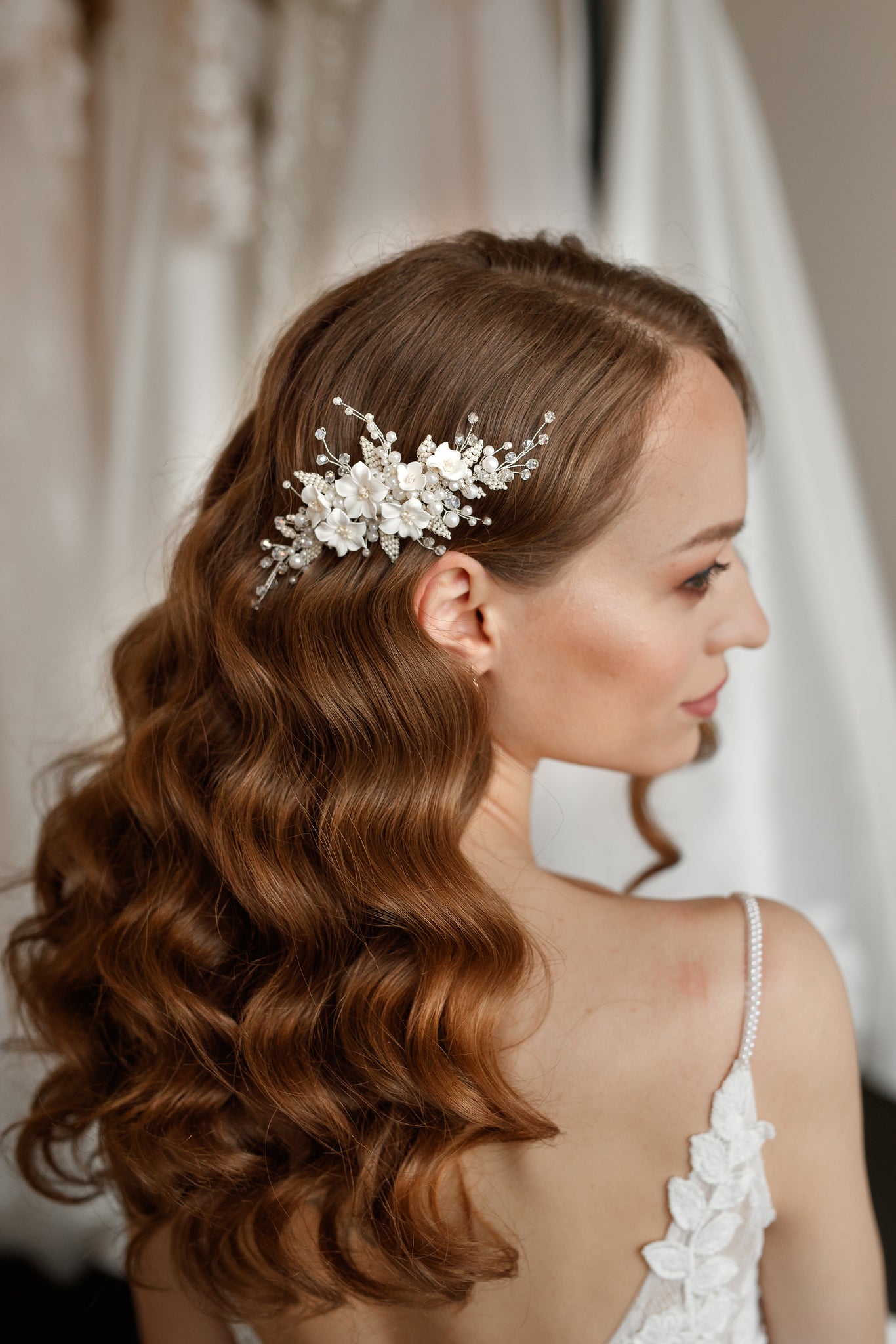 Pearl Bridal Hair Comb