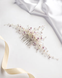 Pink pearl hair comb