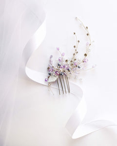 Purple-silver-bridal-hair-comb