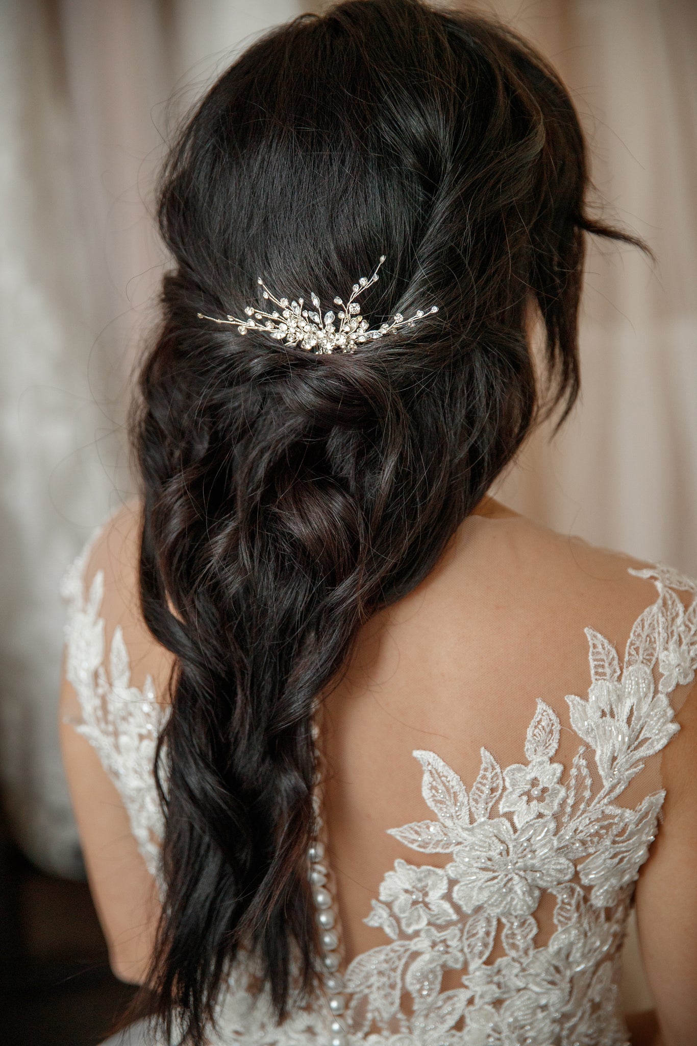 Rhinestone bridal hair comb