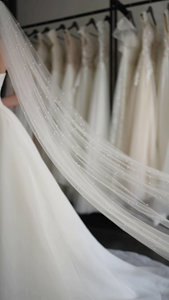Wedding pearl veil